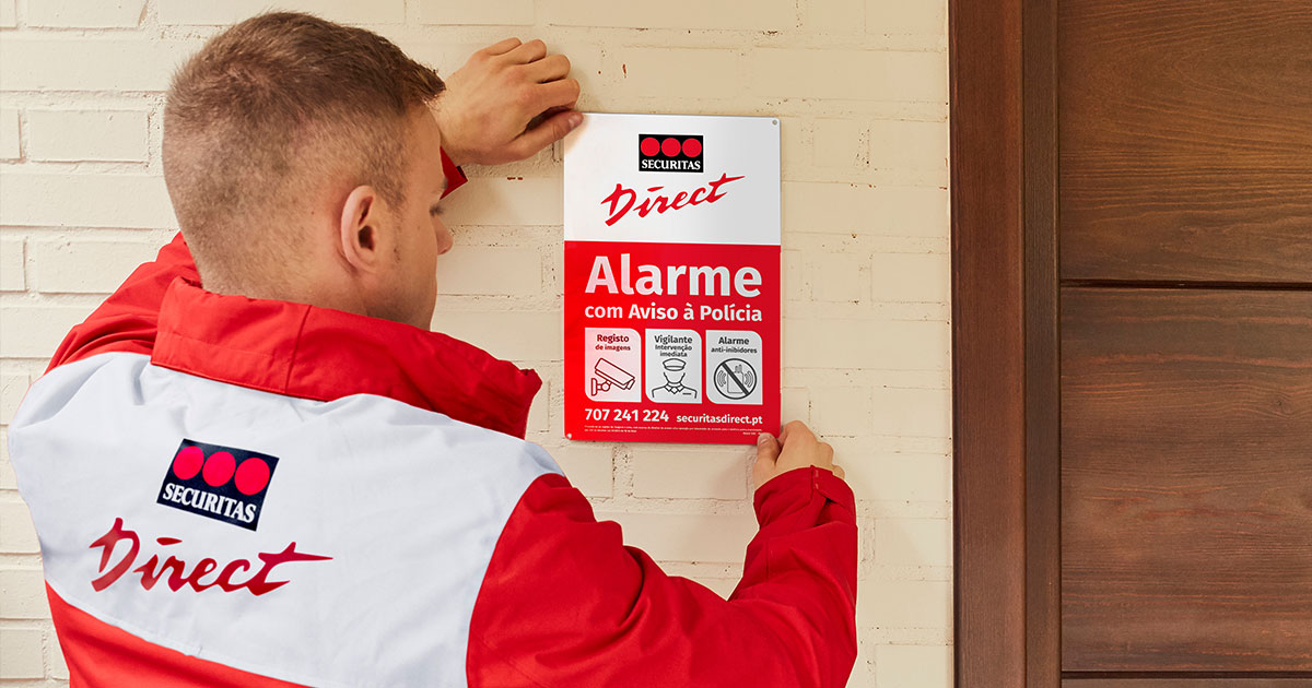 Placa de PVC Disuasorias de Alarma Securitas Direct. Modelo 2015