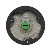 Parte da fechadura que mostra que não é possível que o fecho seja manipulado por terceiros.