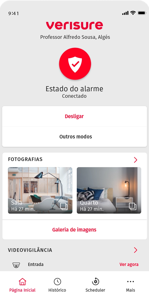 Controlo da fechadura através da app
